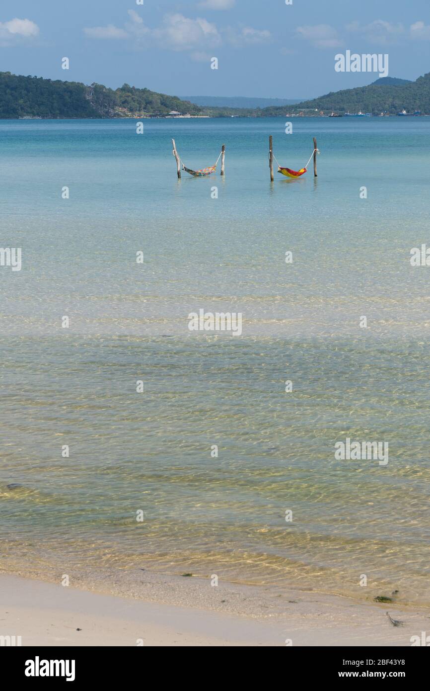 Baie de Saracen, Koh Rong Sanloem, Cambodge Banque D'Images