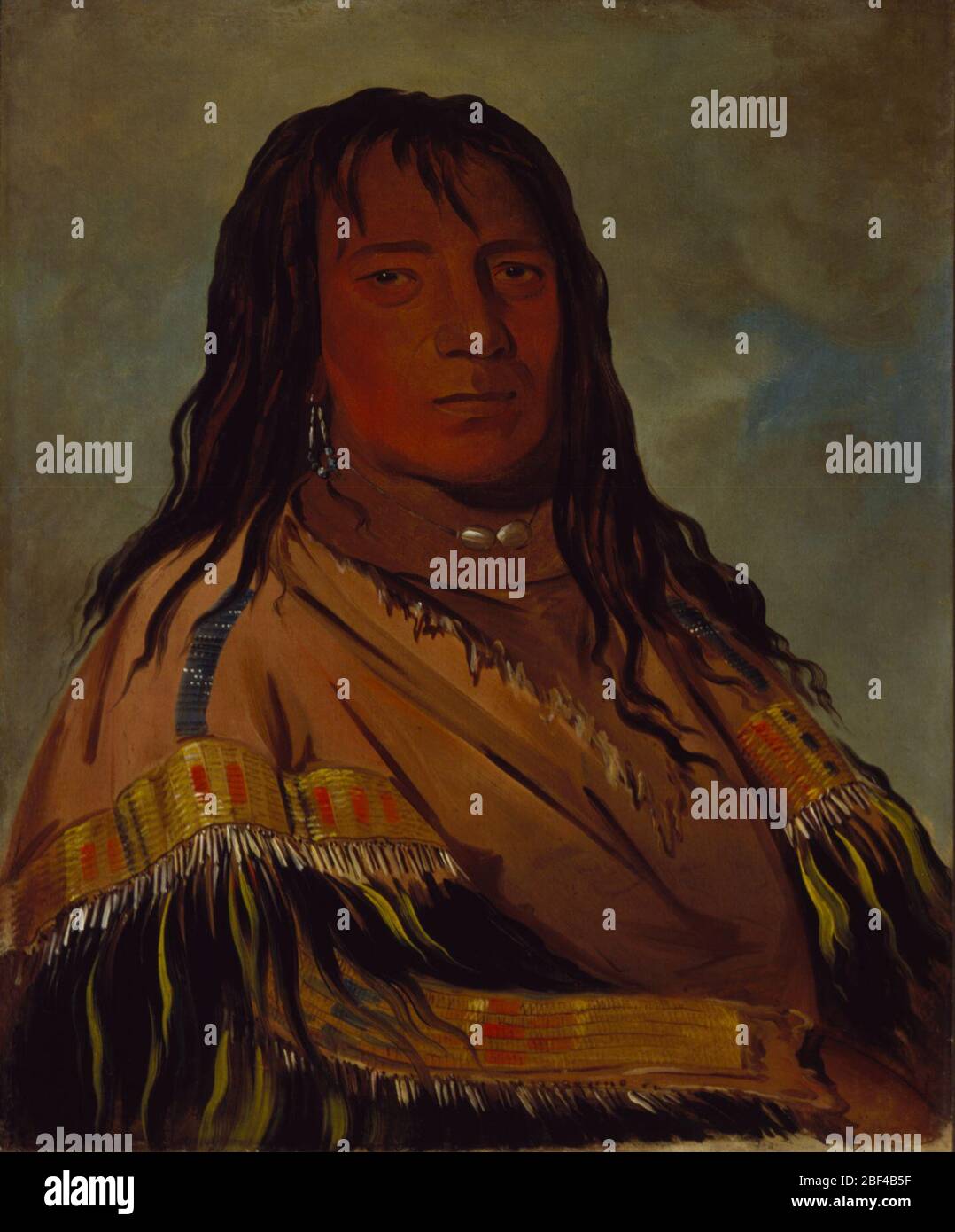 Chteewahneche pas de chef de coeur de la bande de Wahnewatchtoneenah. « Je suis maintenant au cœur du pays appartenant à la tribu de Sioux ou Dahcotas, et j'ai des visages indiens et des coutumes indiennes en abondance autour de moi. Banque D'Images