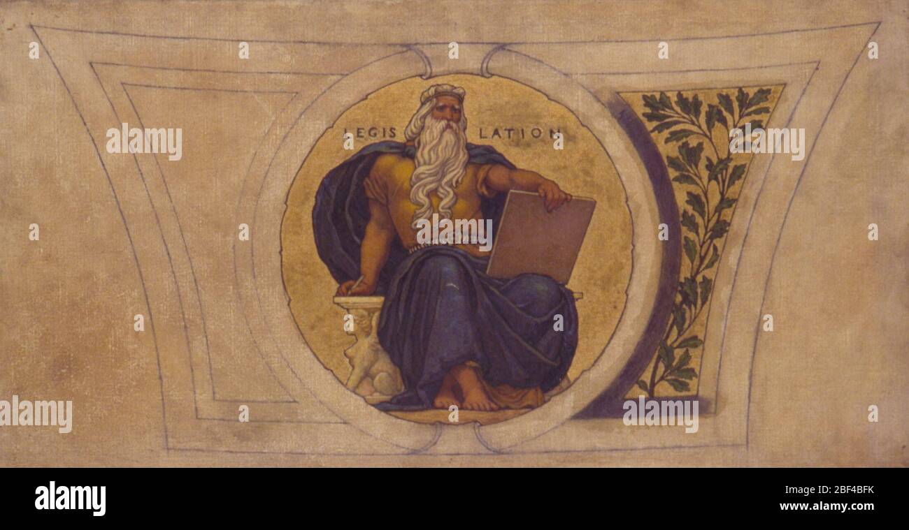 Étude de la législation Mosaic Wisconsin State Capital. Banque D'Images