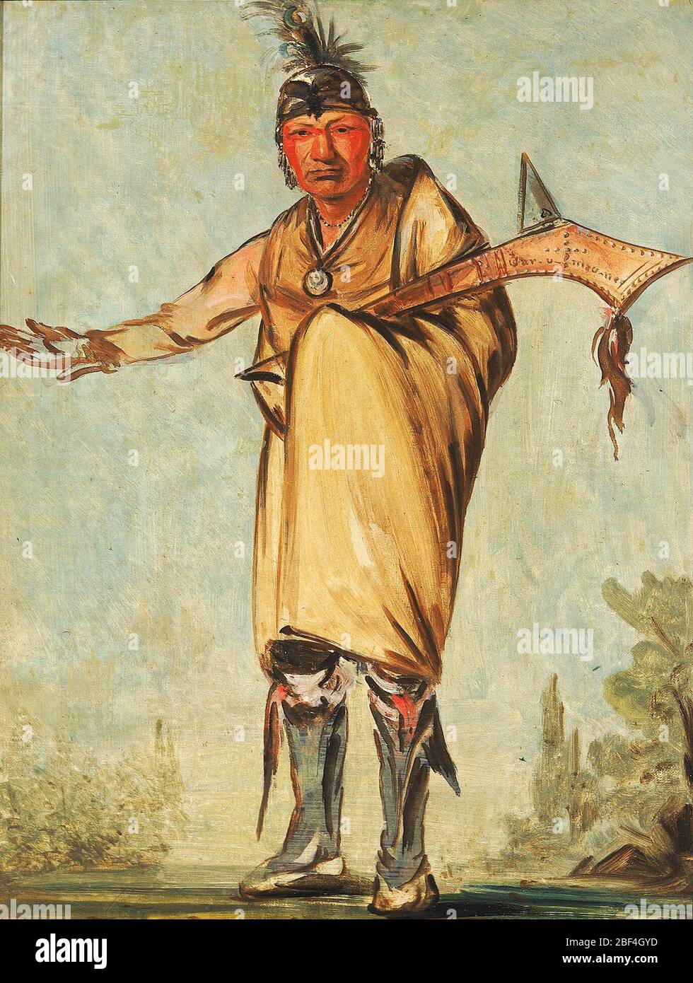 Nwkw Wood ancien chef de la Tribe. Avant que George Catlin commence ses longs voyages en Occident, il a passé du temps dans les villes de l'est, où il a souvent vu des délégations de Native-Américains et peint leurs portraits. Banque D'Images Nwkw Wood ancien chef de la Tribe. Avant que George Catlin commence ses longs voyages en Occident, il a passé du temps dans les villes de l'est, où il a souvent vu des délégations de Native-Américains et peint leurs portraits. Banque D'Images