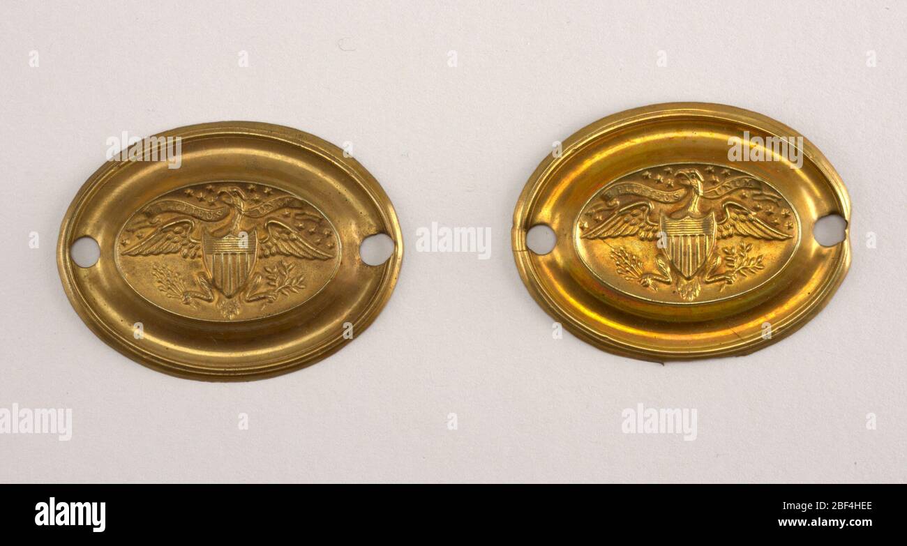 Plaque de poignée arrière pour poignée de tiroir. Banque D'Images