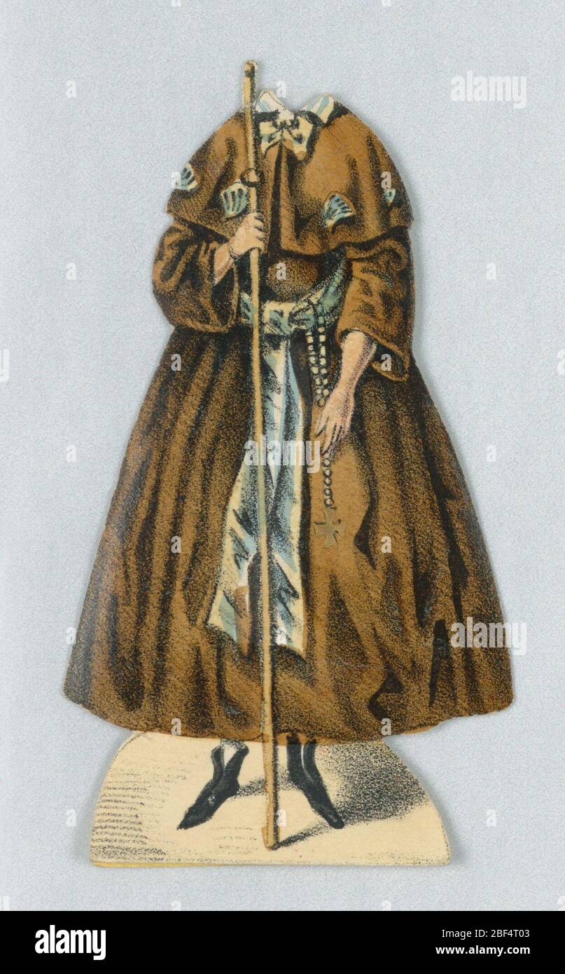 Jenny Lind Paper Doll Costume Alice de l'opéra Robert der Teufel. Costume  de poupée en papier pour la figure de Jenny Lind représentant le personnage  Alice de l'opéra 'Robert der Teufel' (Robert