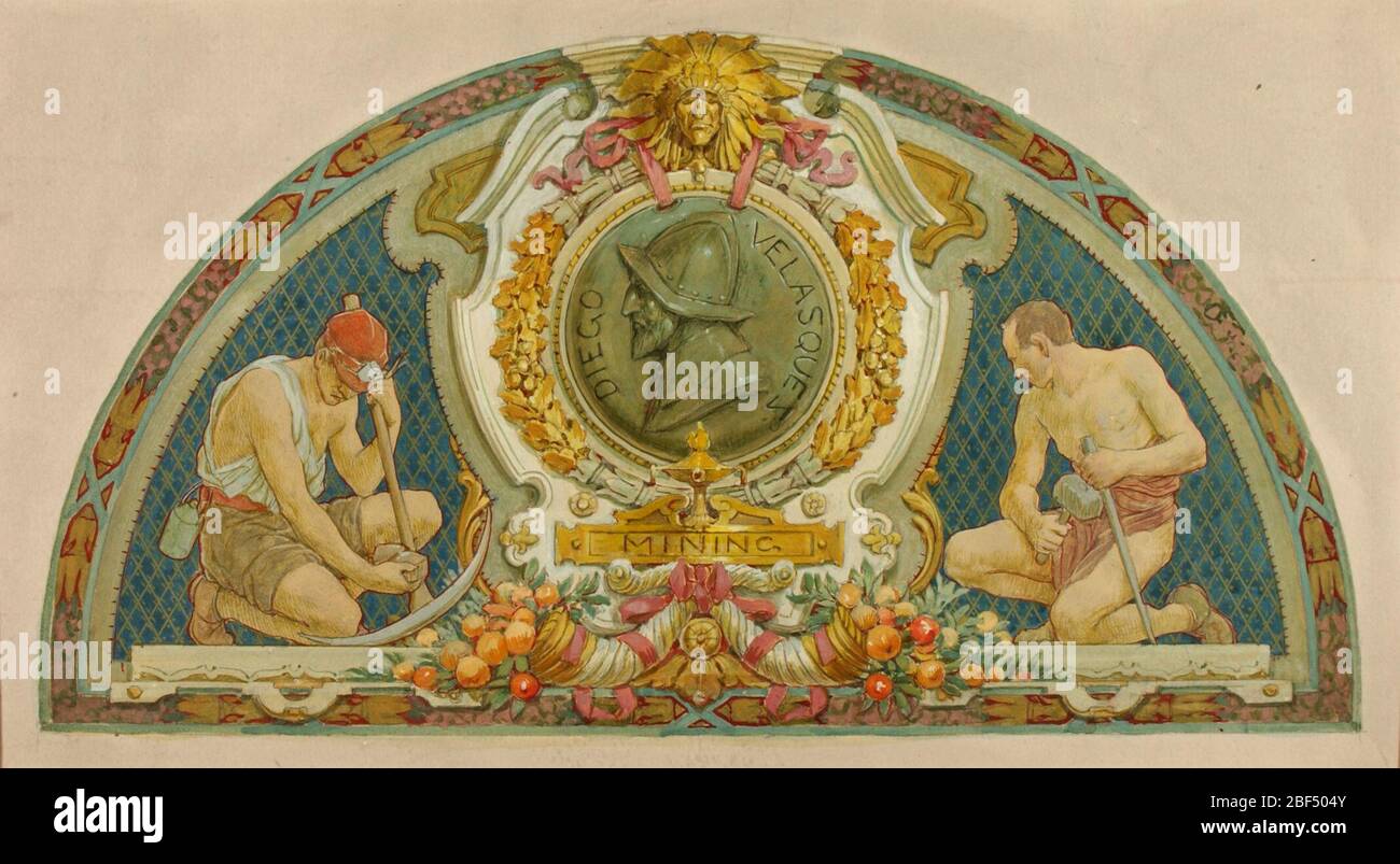 Étude minière pour l'ancien bâtiment du bureau du Sénat de la lunette. Banque D'Images