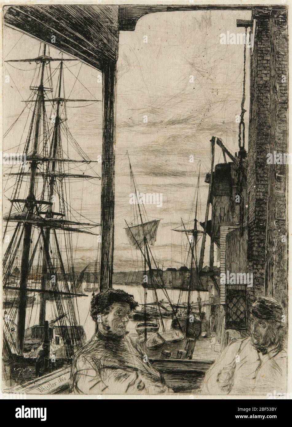 Rotherhithe. Francis Seymour Haden (1818 - 1910)H. Winderlich & Co. (1874 - 1912) Charles Lang freer (1854-1919)Seymour Haden (1818-1910), Londres [1]à 1898 H. Winderlich & Co., New York à 1898 [2]de 1898 à 1919Charles Lang freer (1854-1919), acheté de H. Banque D'Images