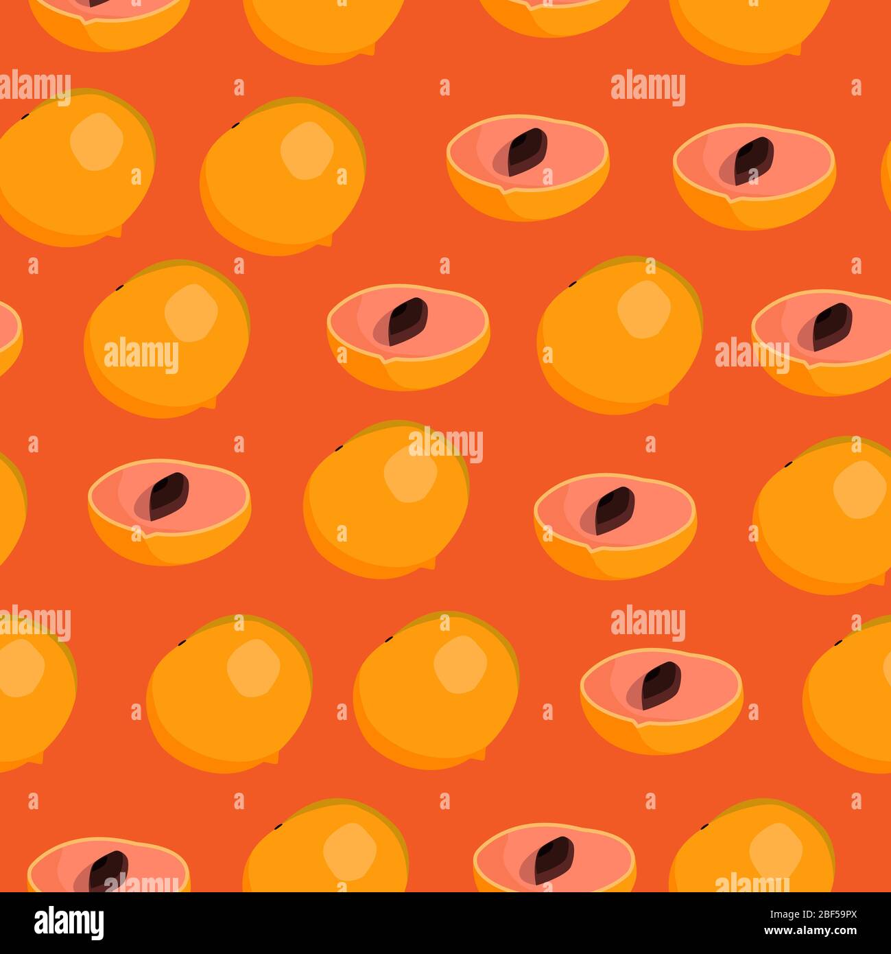 Motif abstrait sans couture texture toile avec éléments de fruit abui. Motif en tissu créatif sans fin avec des formes de petite Pouteria caimito. Banque D'Images