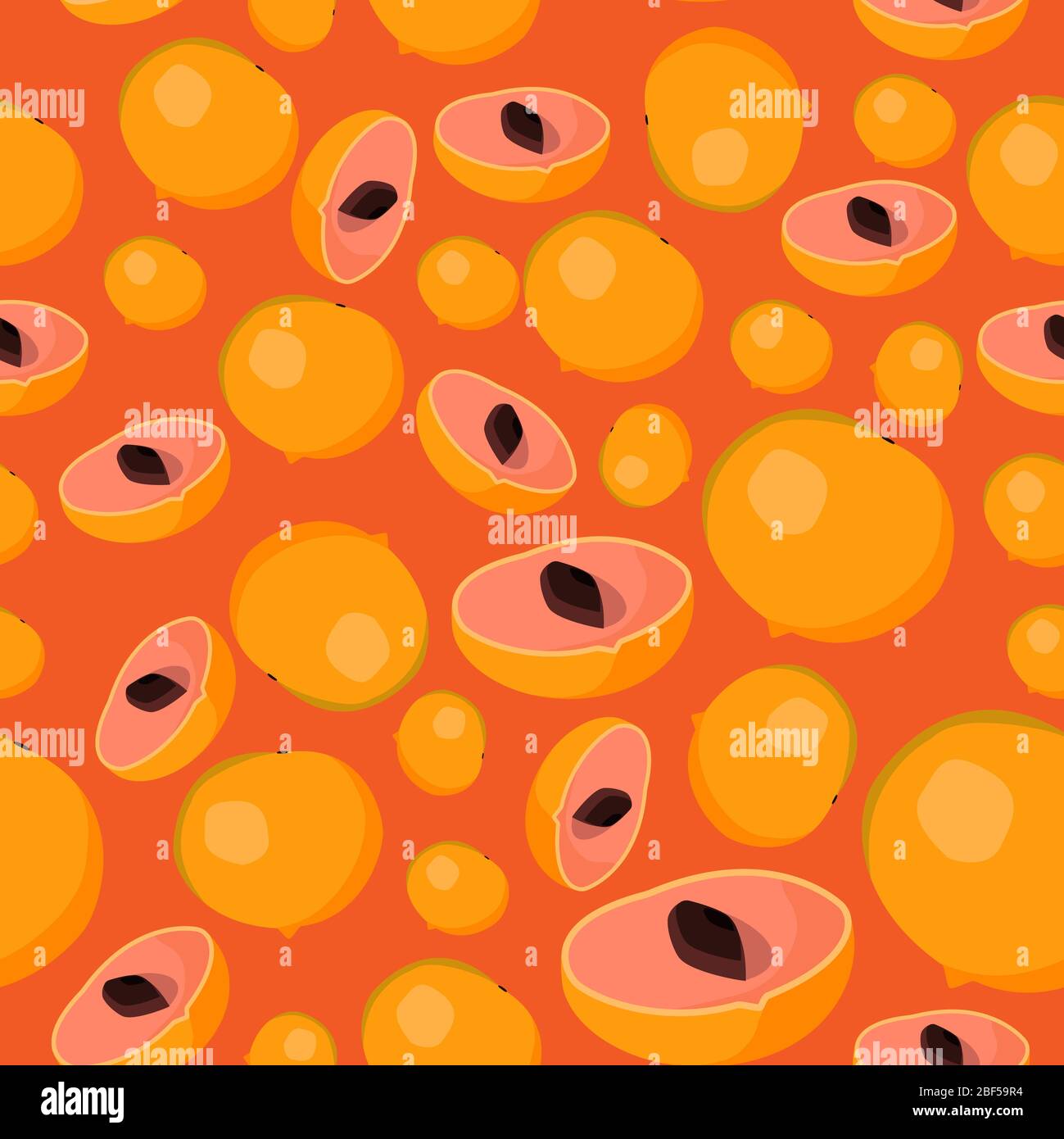 Motif abstrait sans couture texture toile avec éléments de fruit abui. Motif en tissu créatif sans fin avec des formes de petite Pouteria caimito. Banque D'Images