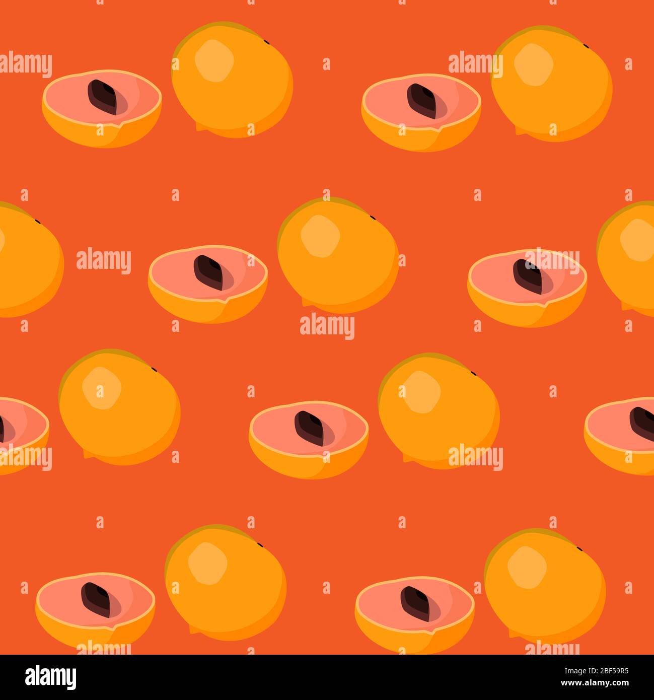 Motif abstrait sans couture texture toile avec éléments de fruit abui. Motif en tissu créatif sans fin avec des formes de petite Pouteria caimito. Banque D'Images