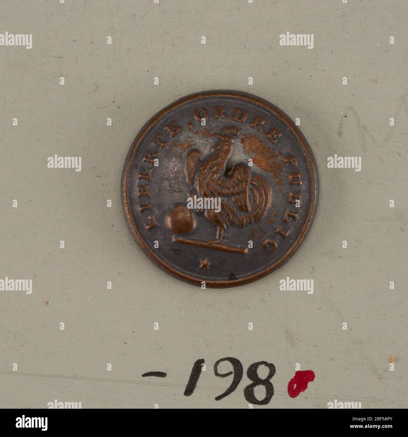 Bouton. Sur la carte E Banque D'Images