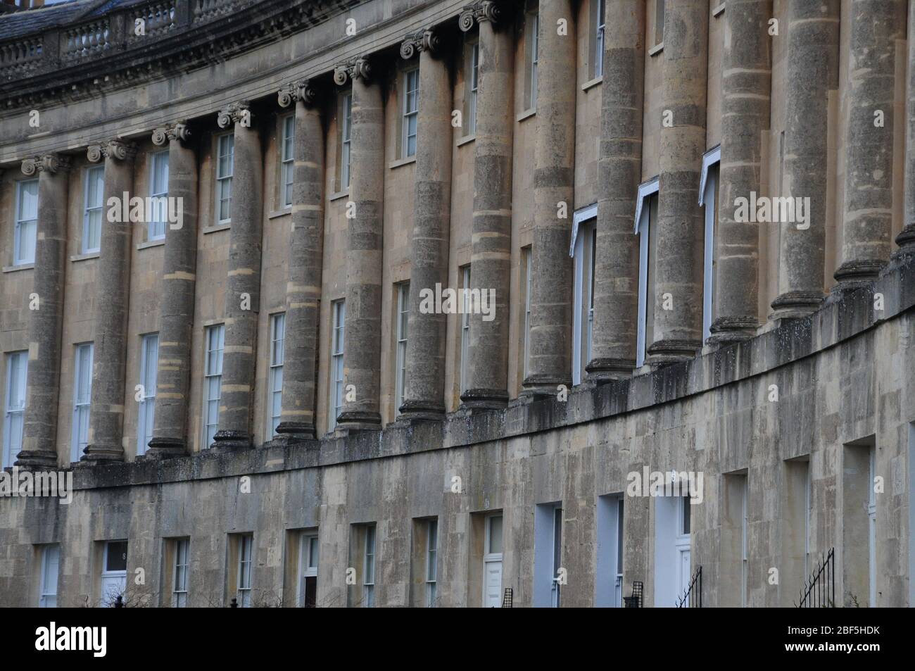 Architecture géorgienne, Royal Crescent, Bath, Royaume-Uni Banque D'Images