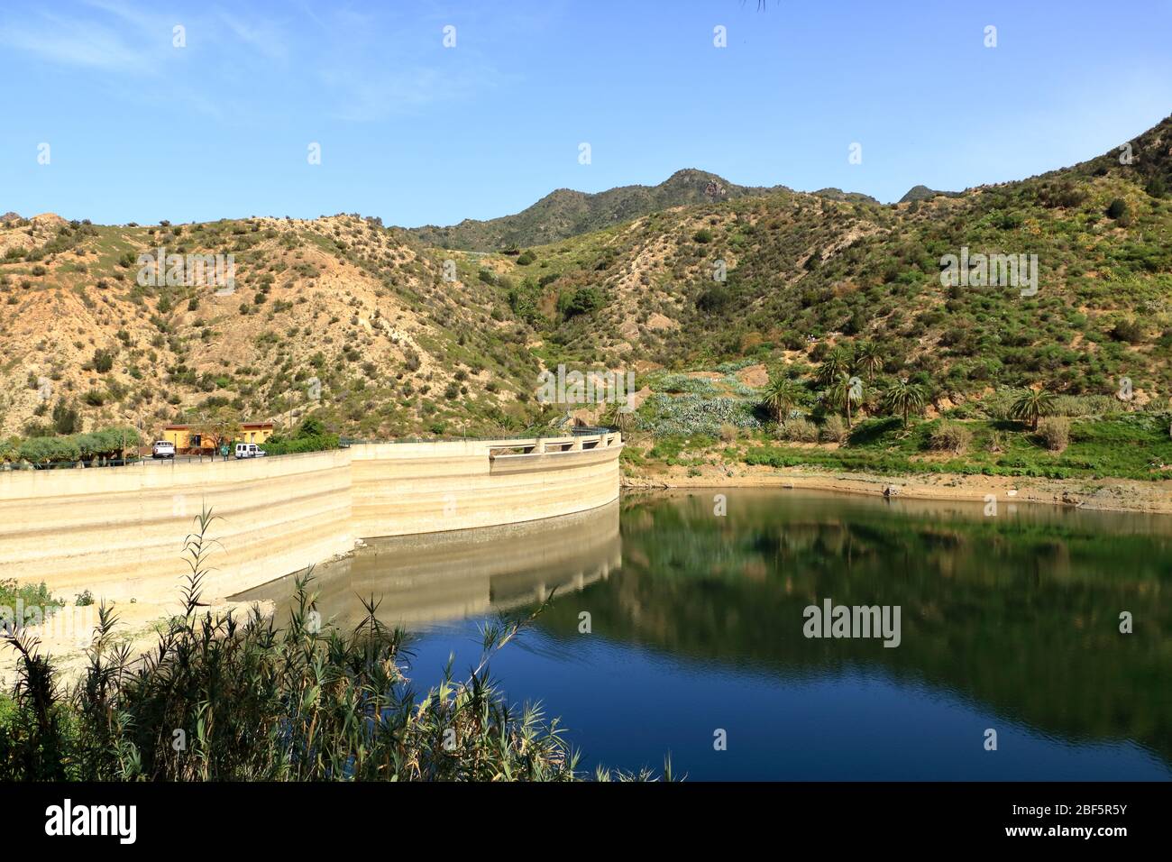 Barrage près de Vallehermoso sur l'île de la Gomera, îles Canaries, Espagne. Banque D'Images