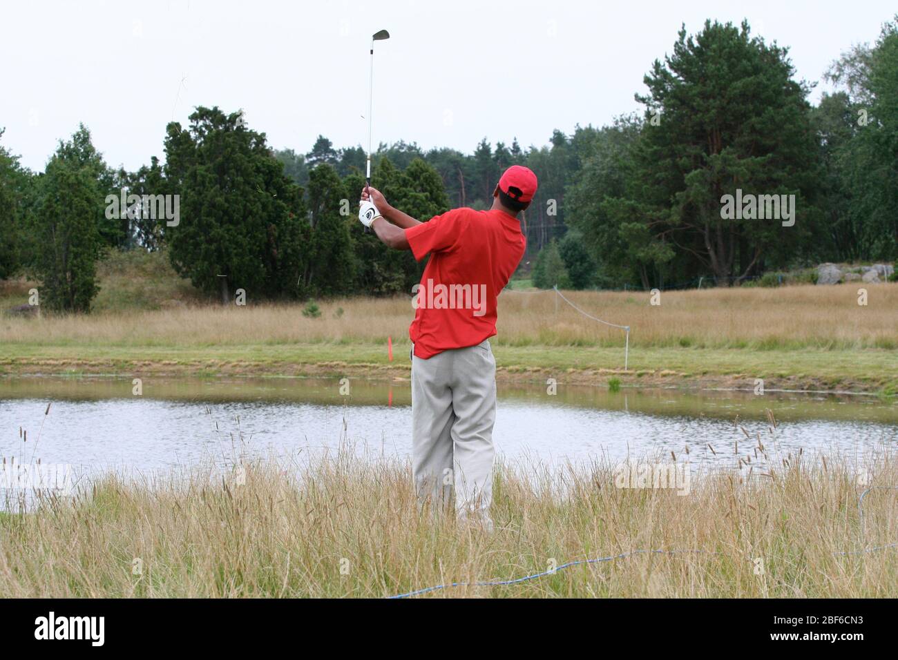 Tony Finau en difficulté. Stockholm / Suède, Arlangastad, parcours de golf, août 2007. Banque D'Images