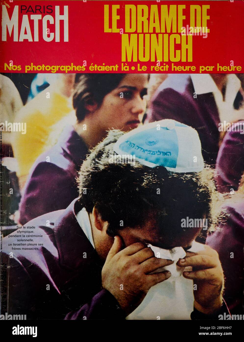 FrontPage du magazine français Paris-Match, n° 1219, prise d'otages dramatique aux Jeux Olympiques de Munich, 1972, France Banque D'Images