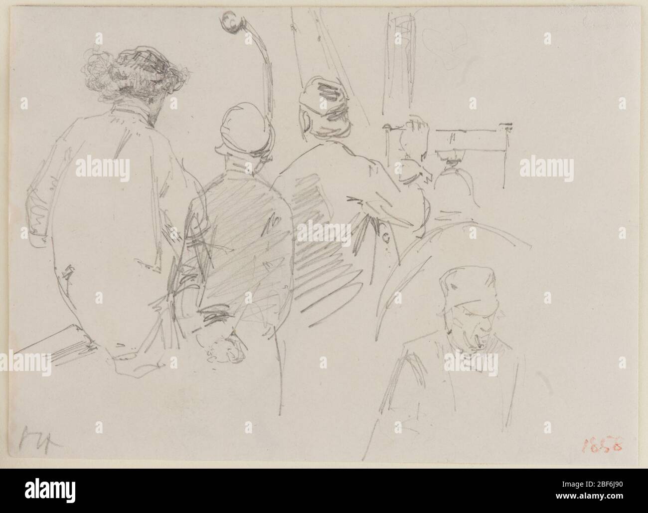 (Artiste) James McNeill Whistler; États-Unis; 1858; crayon sur papier blanc; H x L: 10,7 x 14,9 cm (4 3/16 x 5 7/8 po); Don de Charles Lang freer Banque D'Images