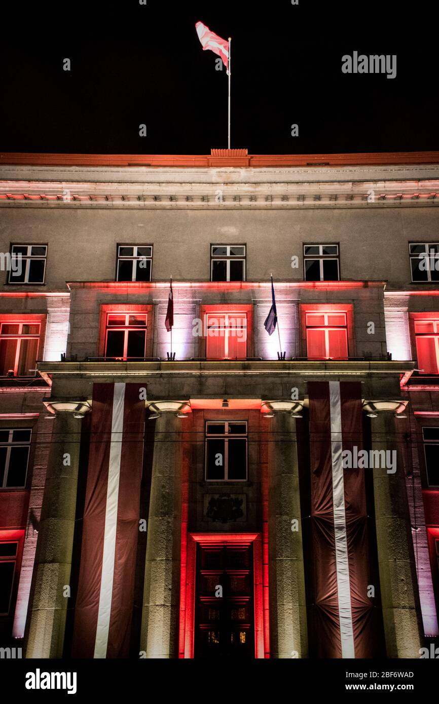 Cabinet des ministres de la Lettonie et de la Cour suprême à Riga Banque D'Images