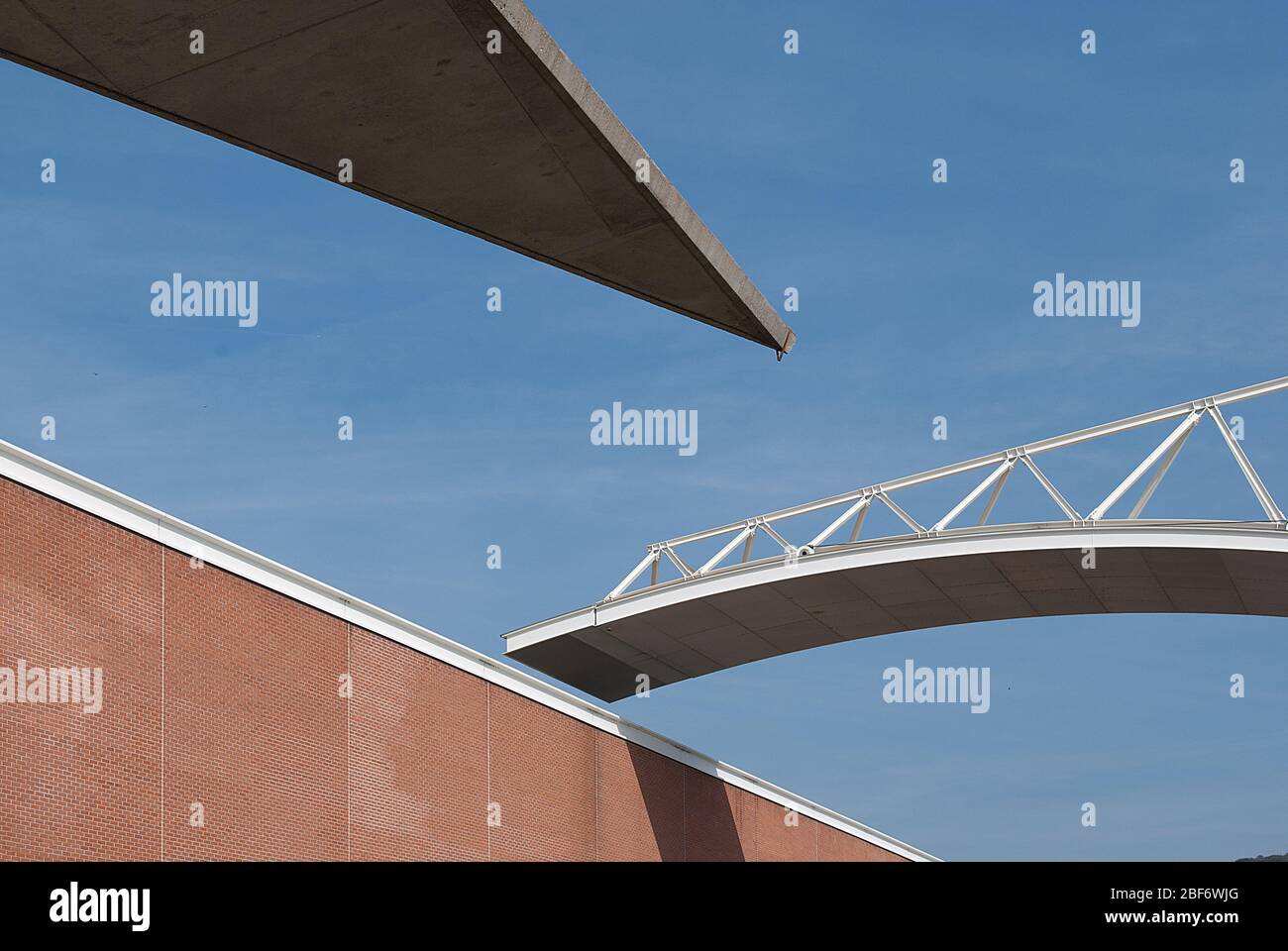 Construction d'usine années 1990 Minimalisme Architecture Vitra Campus par Alvaro Siza Banque D'Images