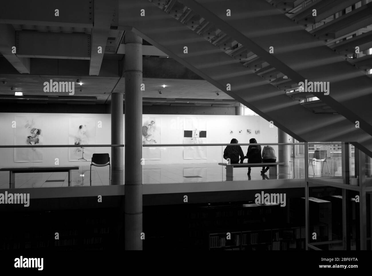 Intérieur de la galerie d'art, Nîmes Banque D'Images