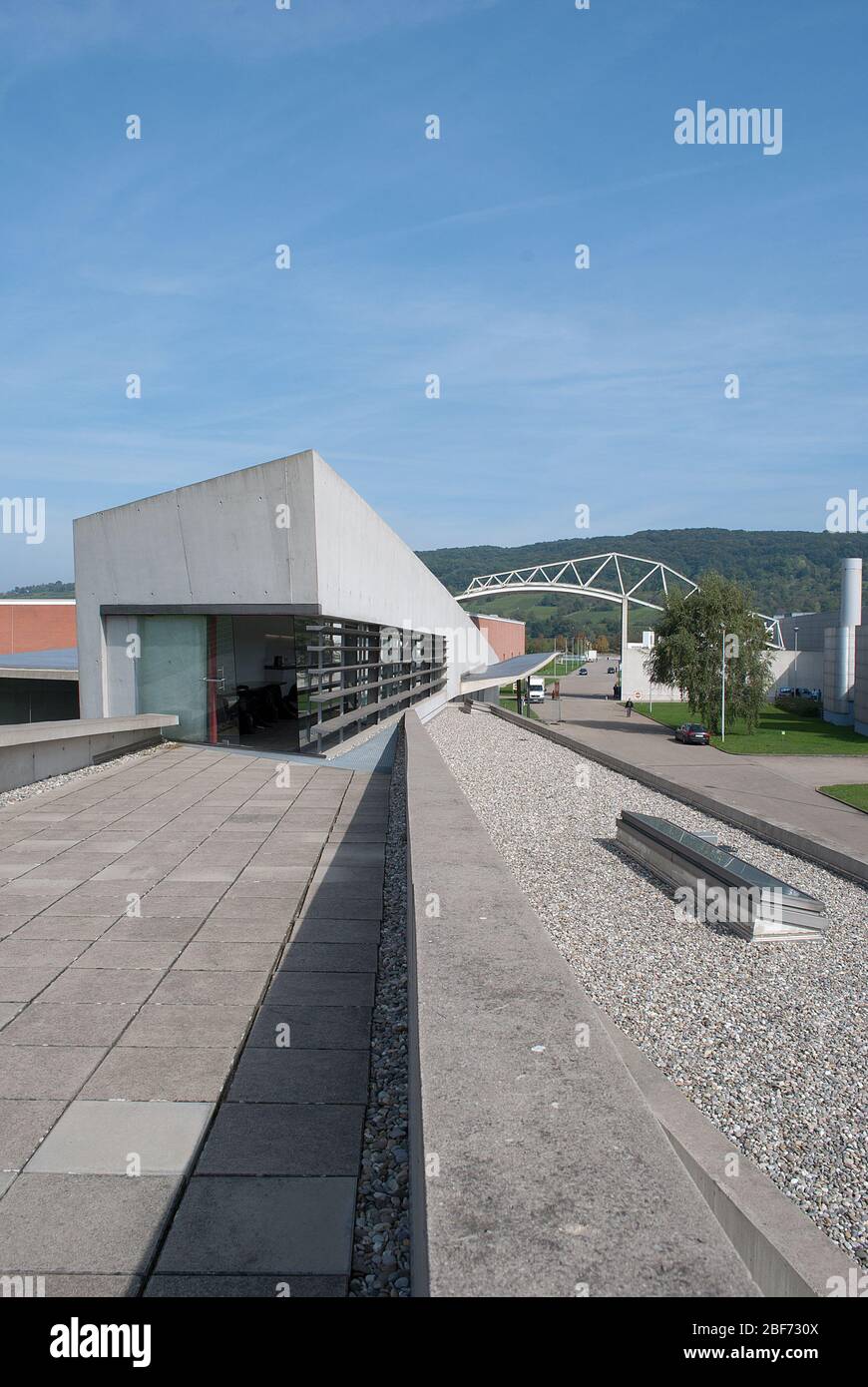 Station incendie Vitra béton armé Architecture déconstructiviste Vitra Campus Allemagne Zaha Hadid Banque D'Images