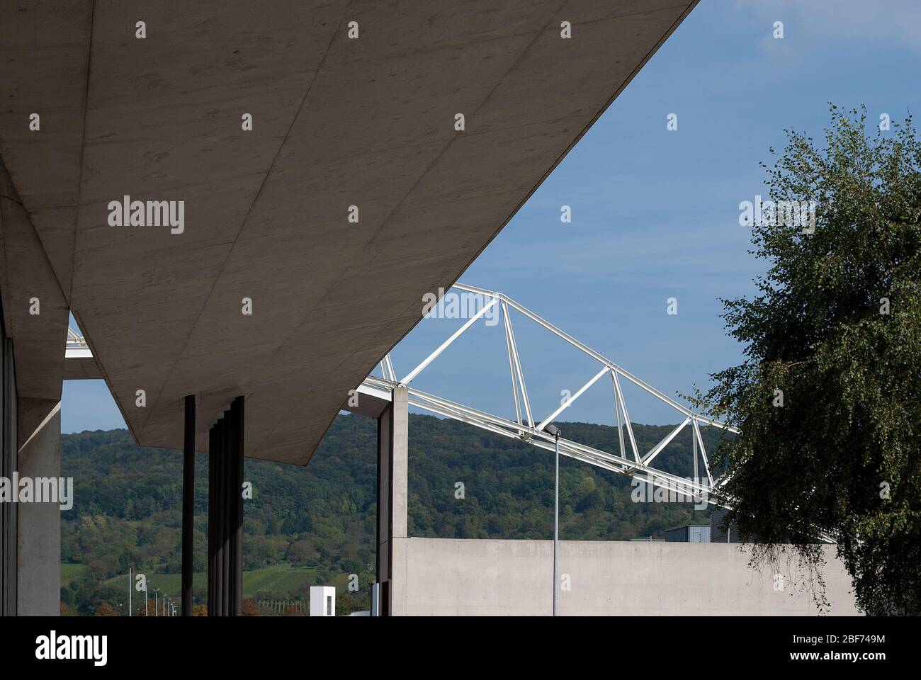 Station incendie Vitra béton armé Architecture déconstructiviste Vitra Campus Allemagne Zaha Hadid Banque D'Images