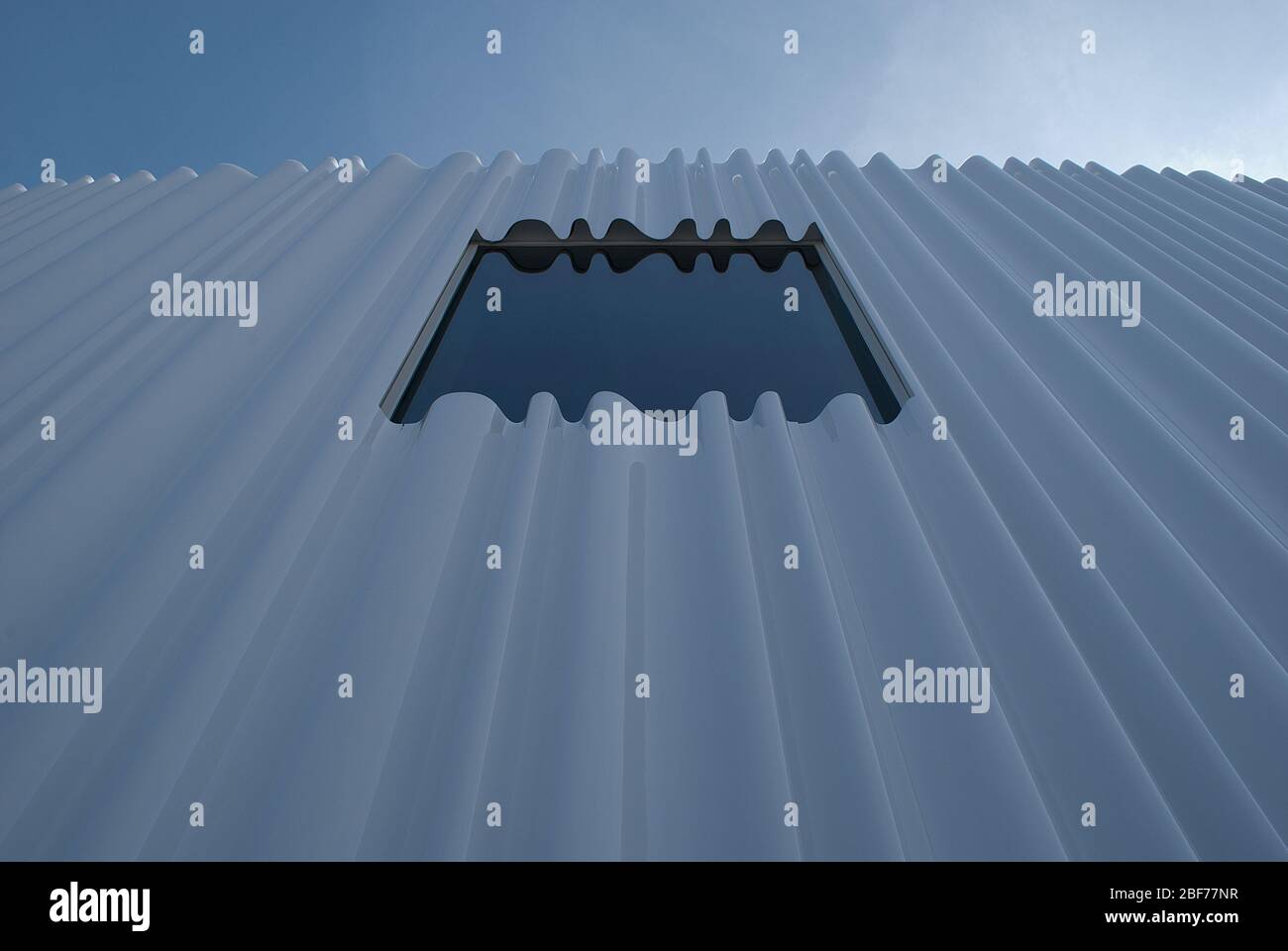 Façade Bâtiment Ribbed Factory Campus Vitra par SANAA Architects Banque D'Images