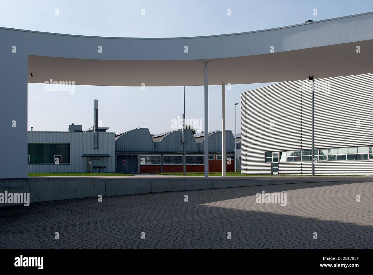 Bâtiment de l'usine Campus Vitra par Nicholas Grimshaw Banque D'Images