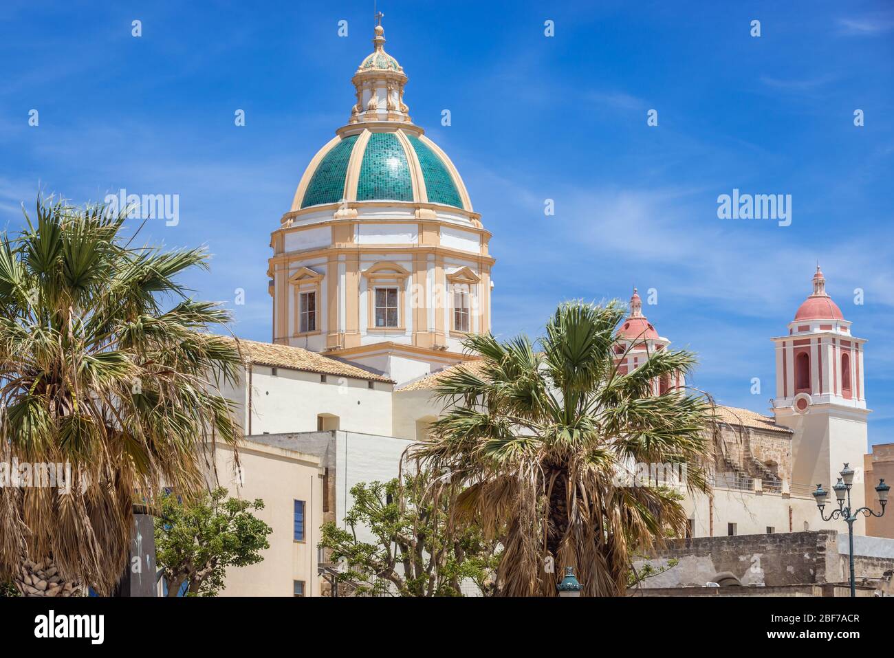 Église Saint François d'Assise à Trapani, sur la côte ouest de la Sicile en Italie Banque D'Images