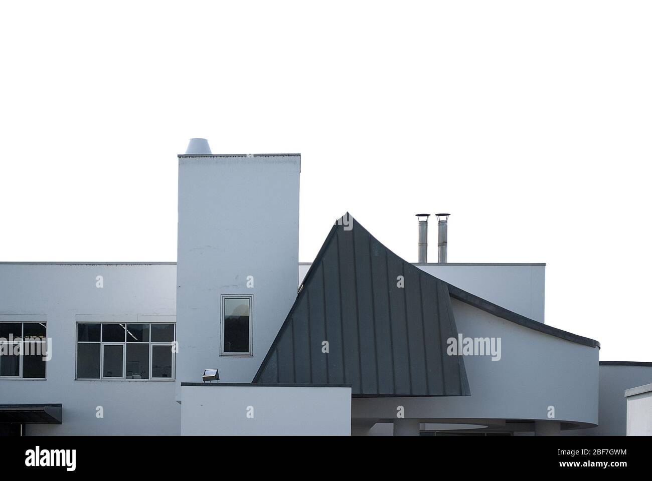 White Deconstructivist Architecture Vitra Design Museum Gallery Vitra Campus by Frank Gehry Banque D'Images