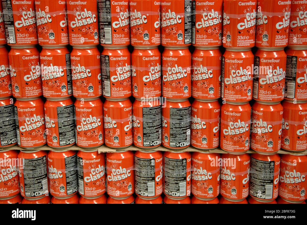 Carrefour,coke soda Banque D'Images