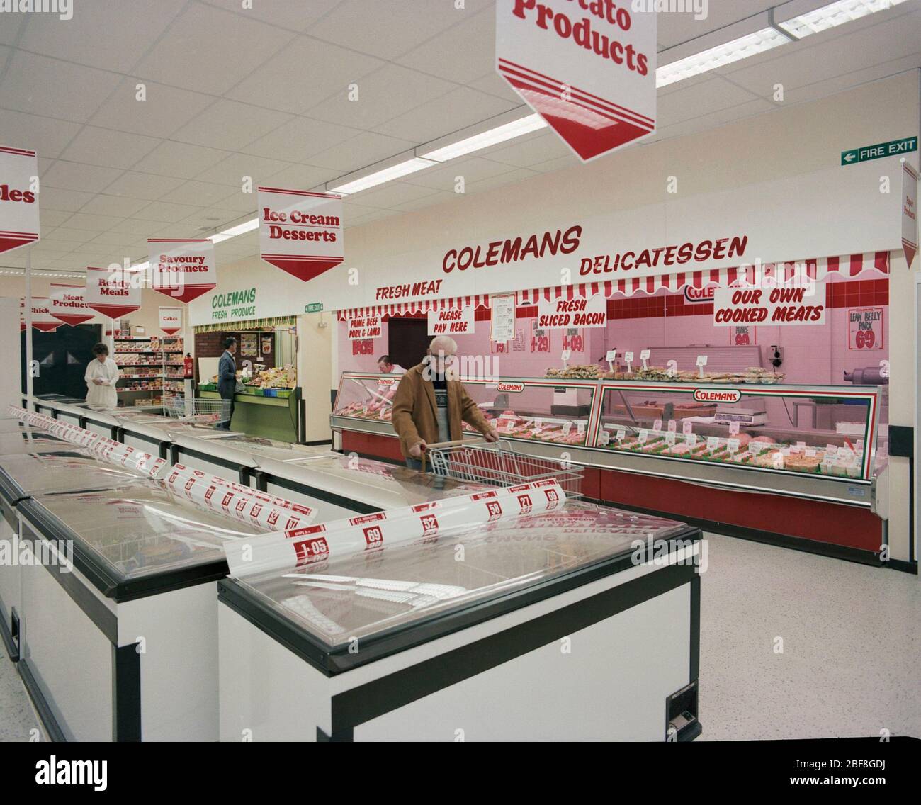 1987 Kwik Save Supermarket, Royaume-Uni Banque D'Images
