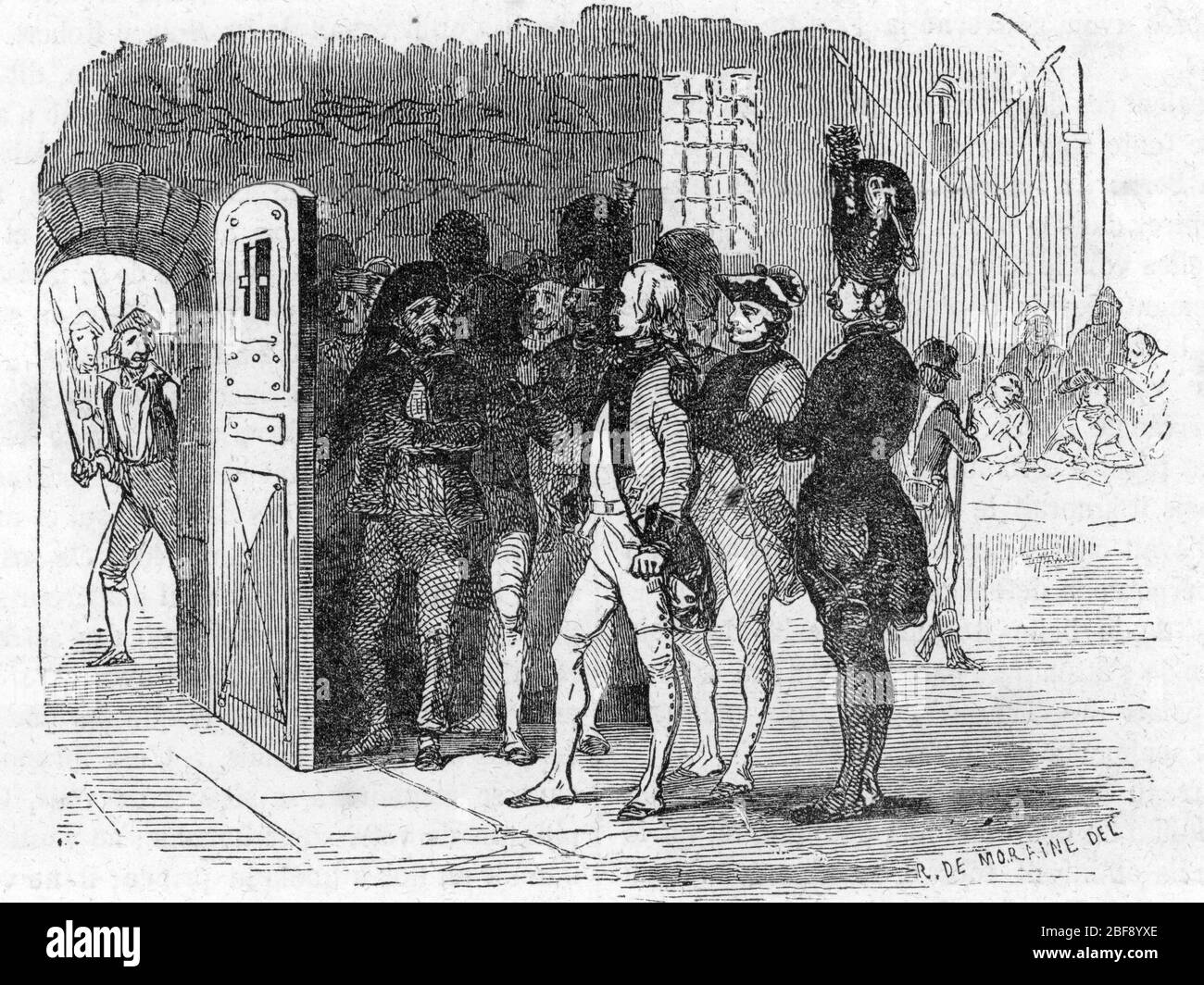 Révolution française : 10 aout 1792 : massacre des Garde suisses hors de la presse des Tuileries (insurrection du 10 août 1792 : les gards suisses, St Banque D'Images