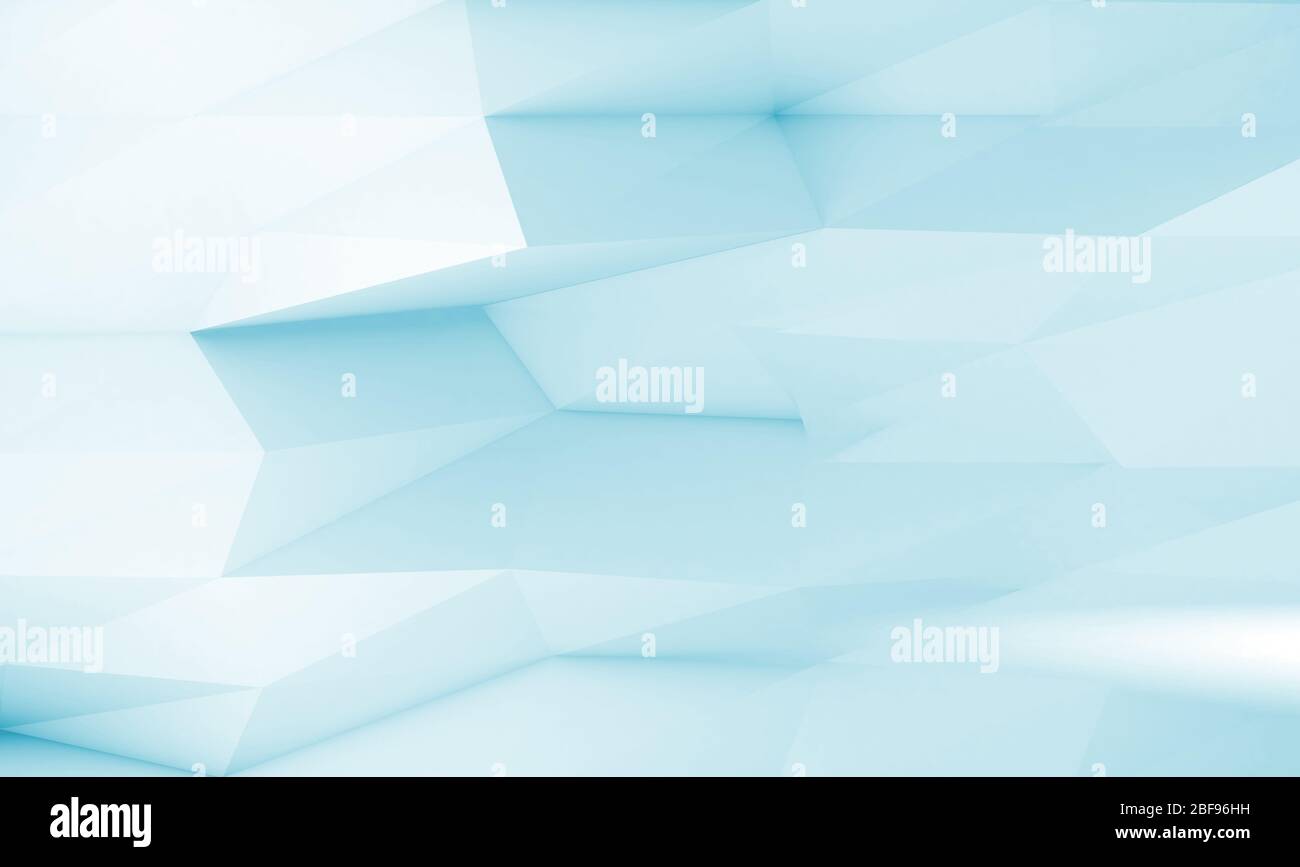 Motif polygonal chaotique bleu abstrait. Texture d'arrière-plan minimale, illustration de rendu 3d Banque D'Images