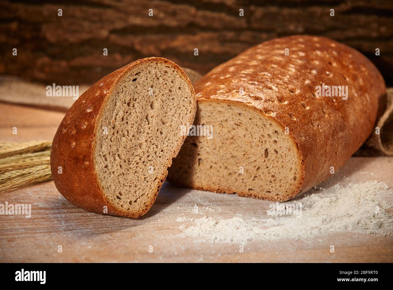 Pain allemand frais traditionnel Banque D'Images