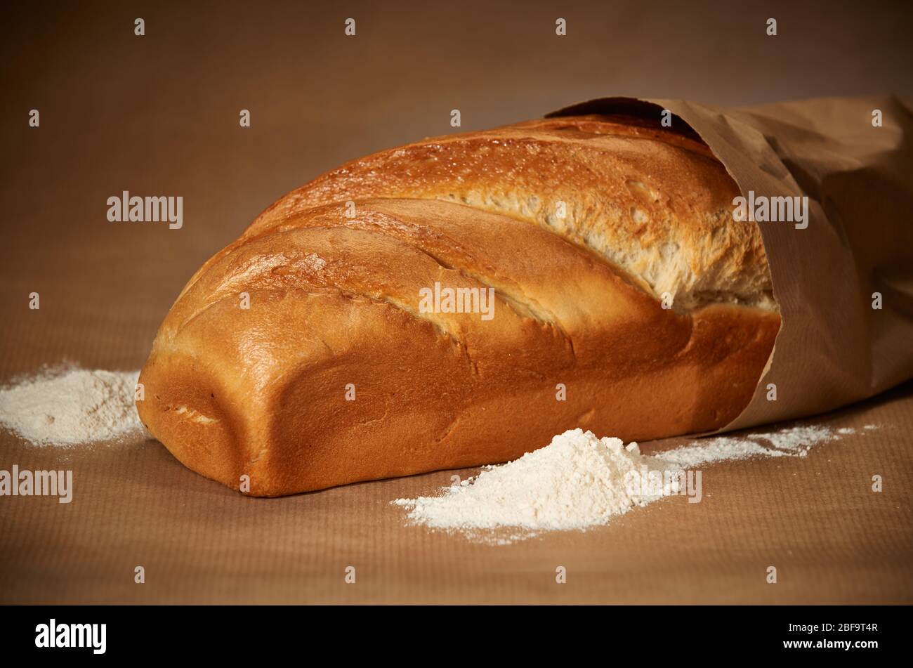 Pain allemand frais traditionnel, pain blanc Banque D'Images