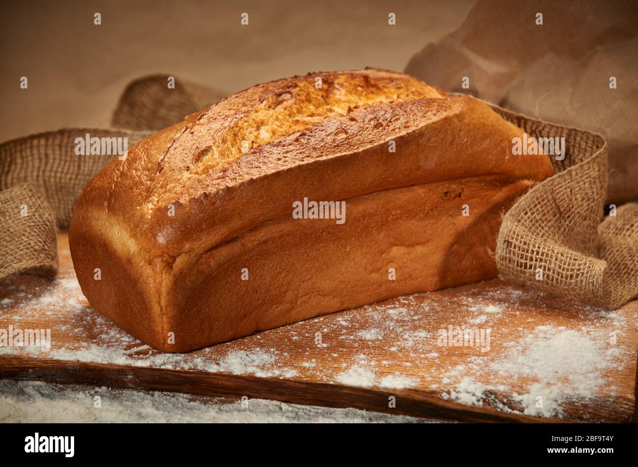 Pain allemand frais traditionnel, pain blanc Banque D'Images