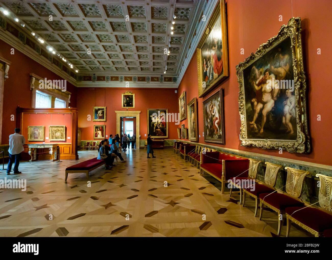 Rubens peintures dans la galerie d'artistes flamands de la salle, Musée d'État de l'Hermitage, Saint-Pétersbourg, Fédération de Russie Banque D'Images