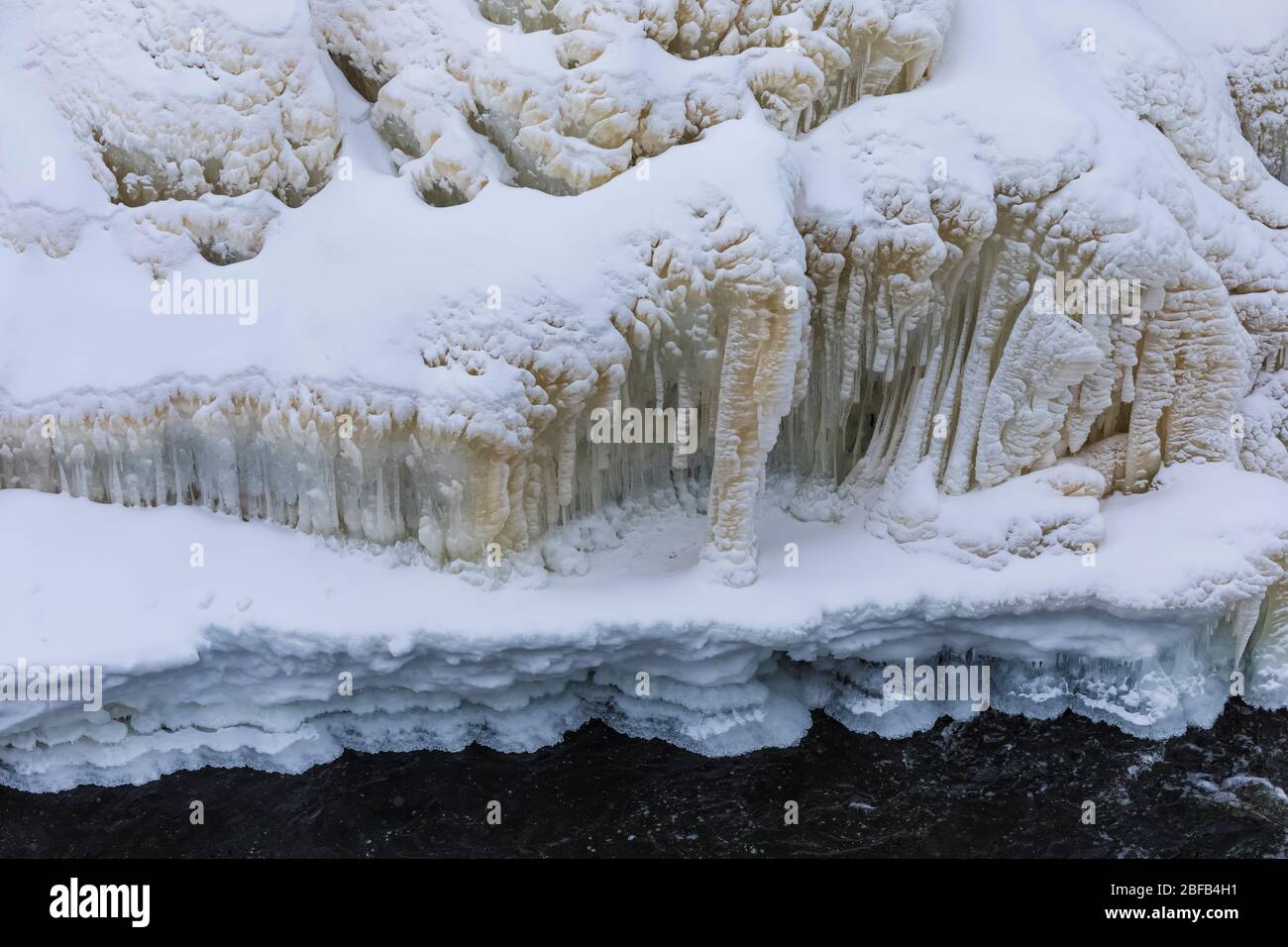 Chutes Thunder Brook le long de la route transcanadienne à l'ouest de Grand Falls-Windsor, Terre-Neuve, Canada Banque D'Images