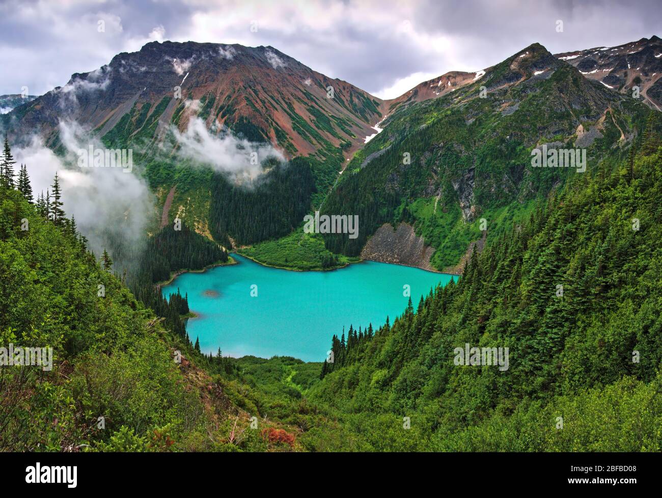 Sentier Blue Lakes, Skeena Mountains, Colombie-Britannique Banque D'Images