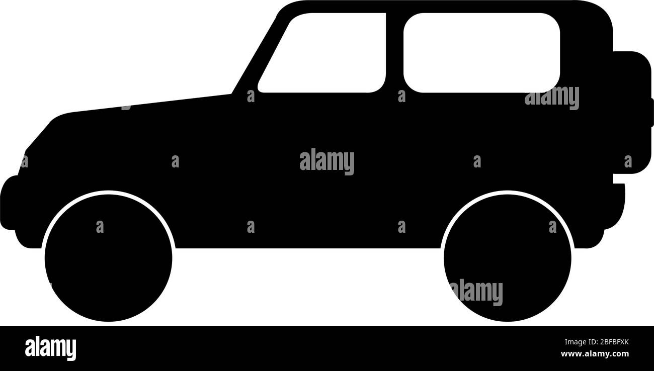 icône jeep illustrée dans le vecteur sur fond blanc Illustration de Vecteur