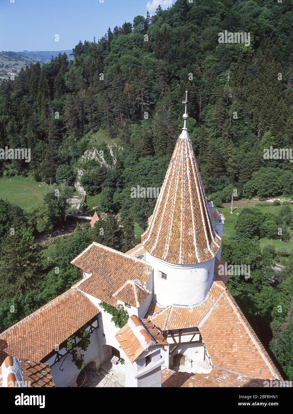 Château de Bran (Dracula's) de Tower, Bran, Brasov County, Roumanie Banque D'Images