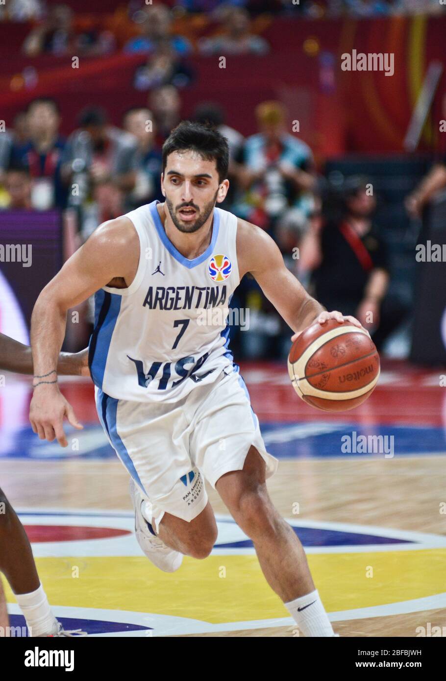 Facundo Campazzo (Argentine). Coupe du Monde de Basket-ball de la FIBA, Chine 2019, demi-finale Banque D'Images