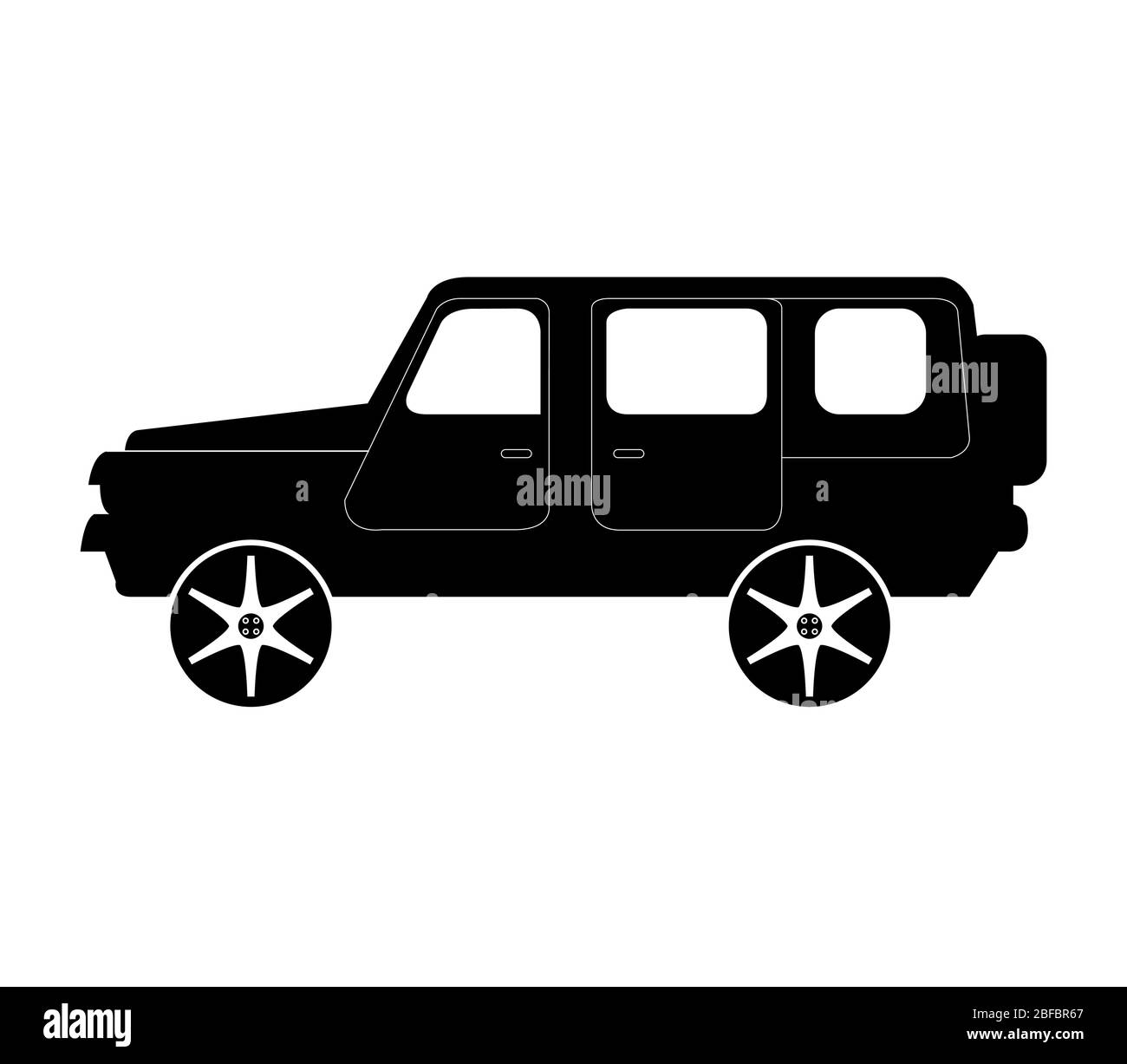 icône jeep illustrée dans le vecteur sur fond blanc Illustration de Vecteur