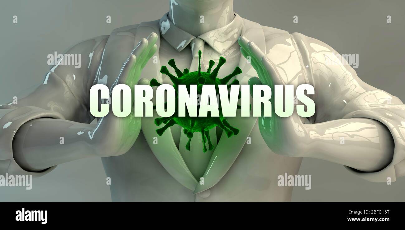 Coronavirus comme concept de virus en cas de pandémie Banque D'Images