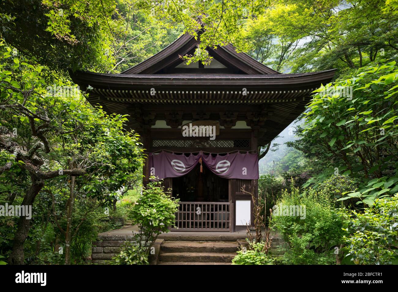 Obaiin au temple d'Engakuji, Kamakura, Kanagawa, Japon Banque D'Images