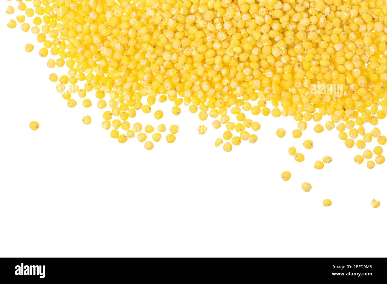 millet isolé sur fond blanc. Vue de dessus, Banque D'Images