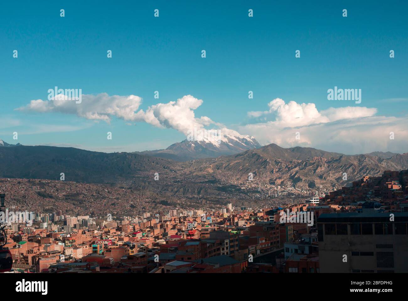 Soir rues de la région de La Paz, Bolivie Banque D'Images