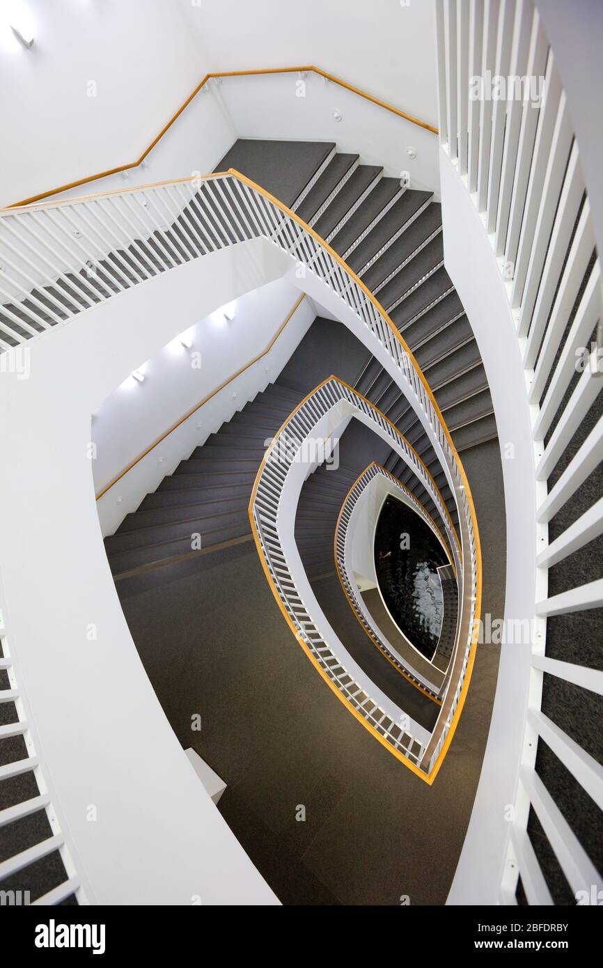 Détail de l'architecture d'un escalier en colimaçon Banque D'Images