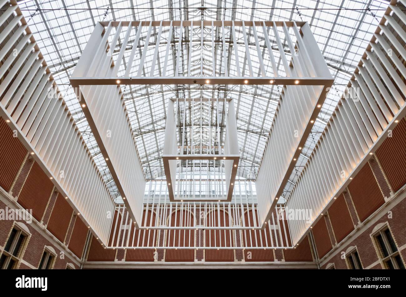 Atrium dans le hall d'entrée du Rijksmuseum d'Amsterdam Banque D'Images