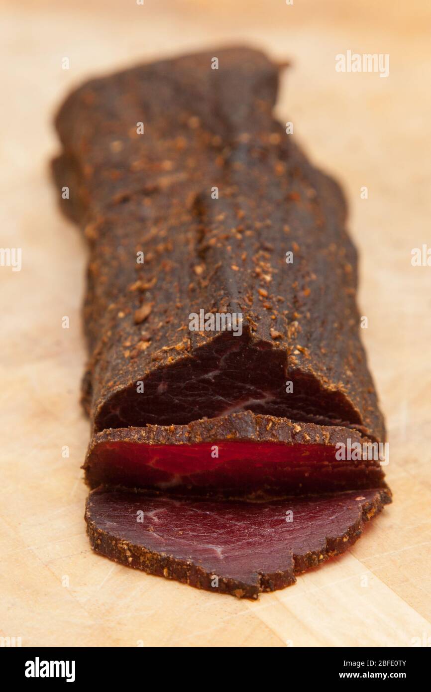 Bœuf sud-africain saccadé ou biltong Banque D'Images