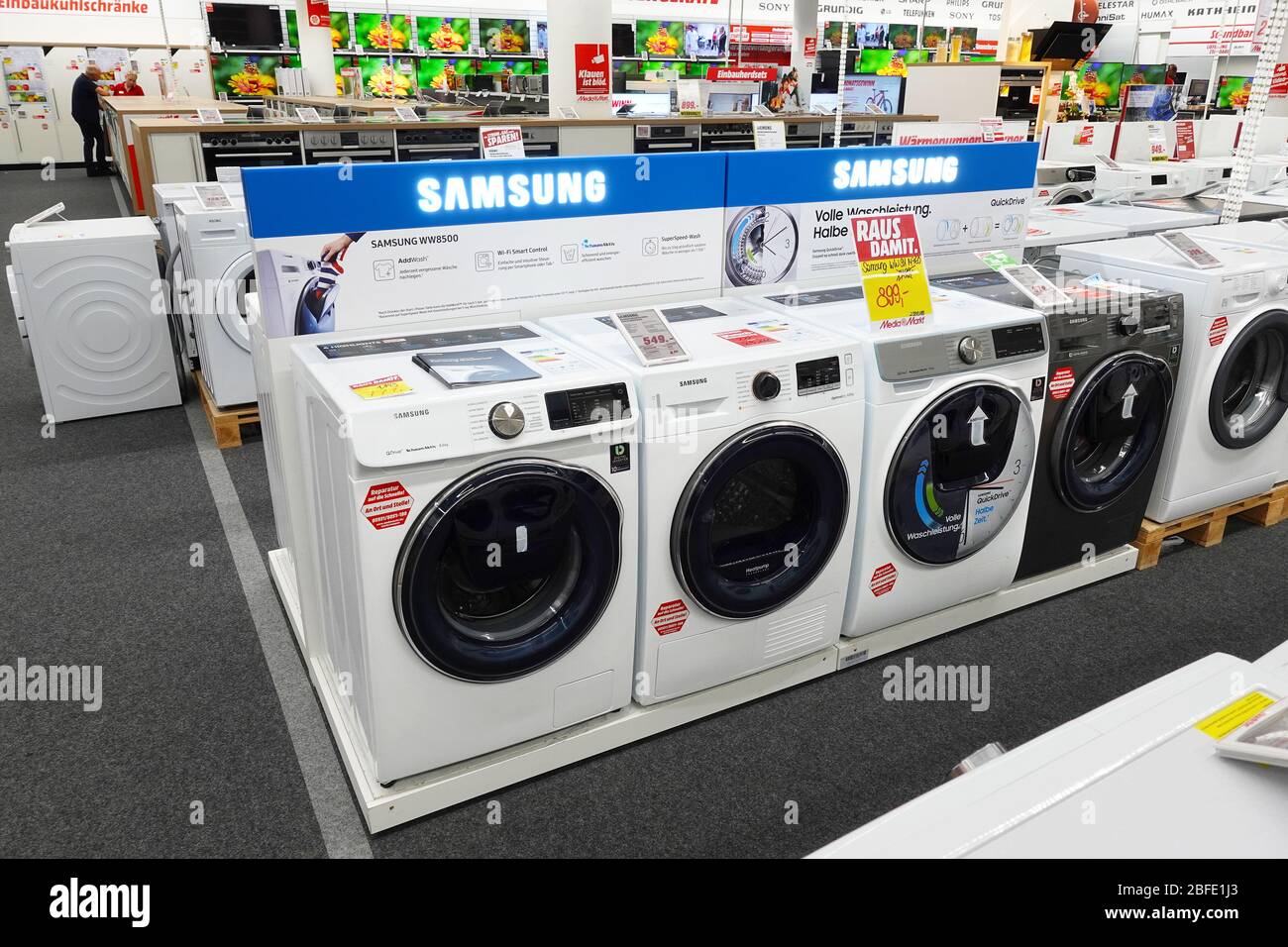 Intérieur d'un Media Markt Banque D'Images