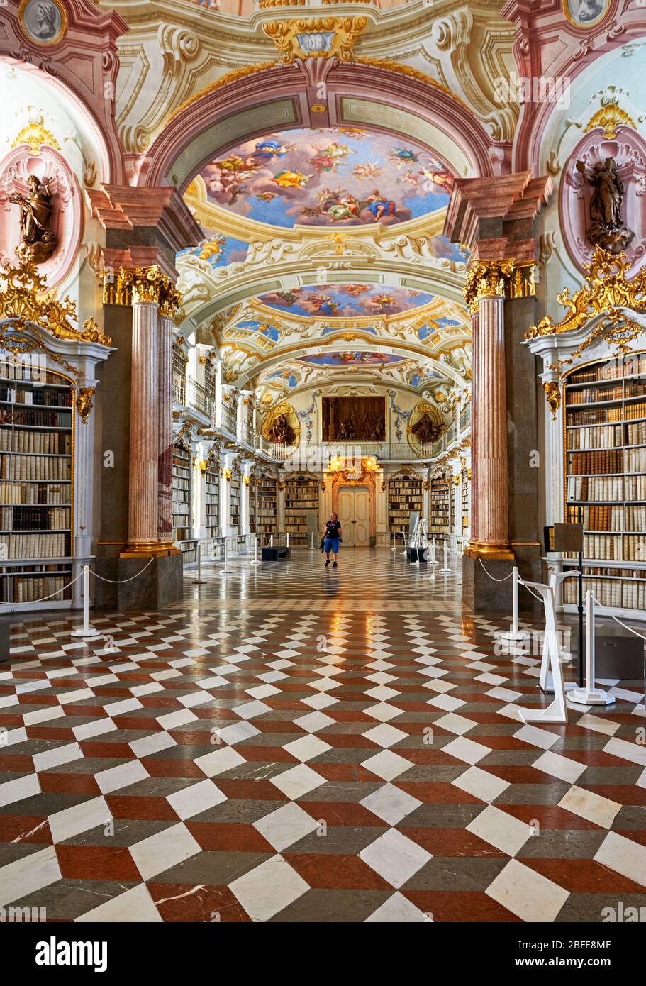 Bibliothèque absolument unique à l'abbaye d'Admont, Autriche Banque D'Images