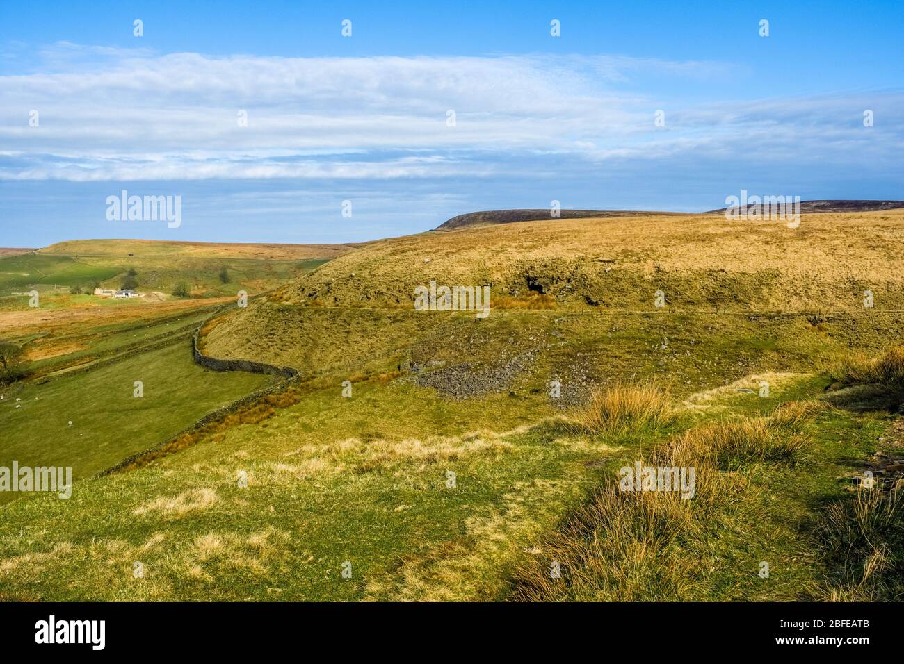 La Dane Valley Way sur Orchard Common, Ax Edge, Peak Disitrict National Park Banque D'Images